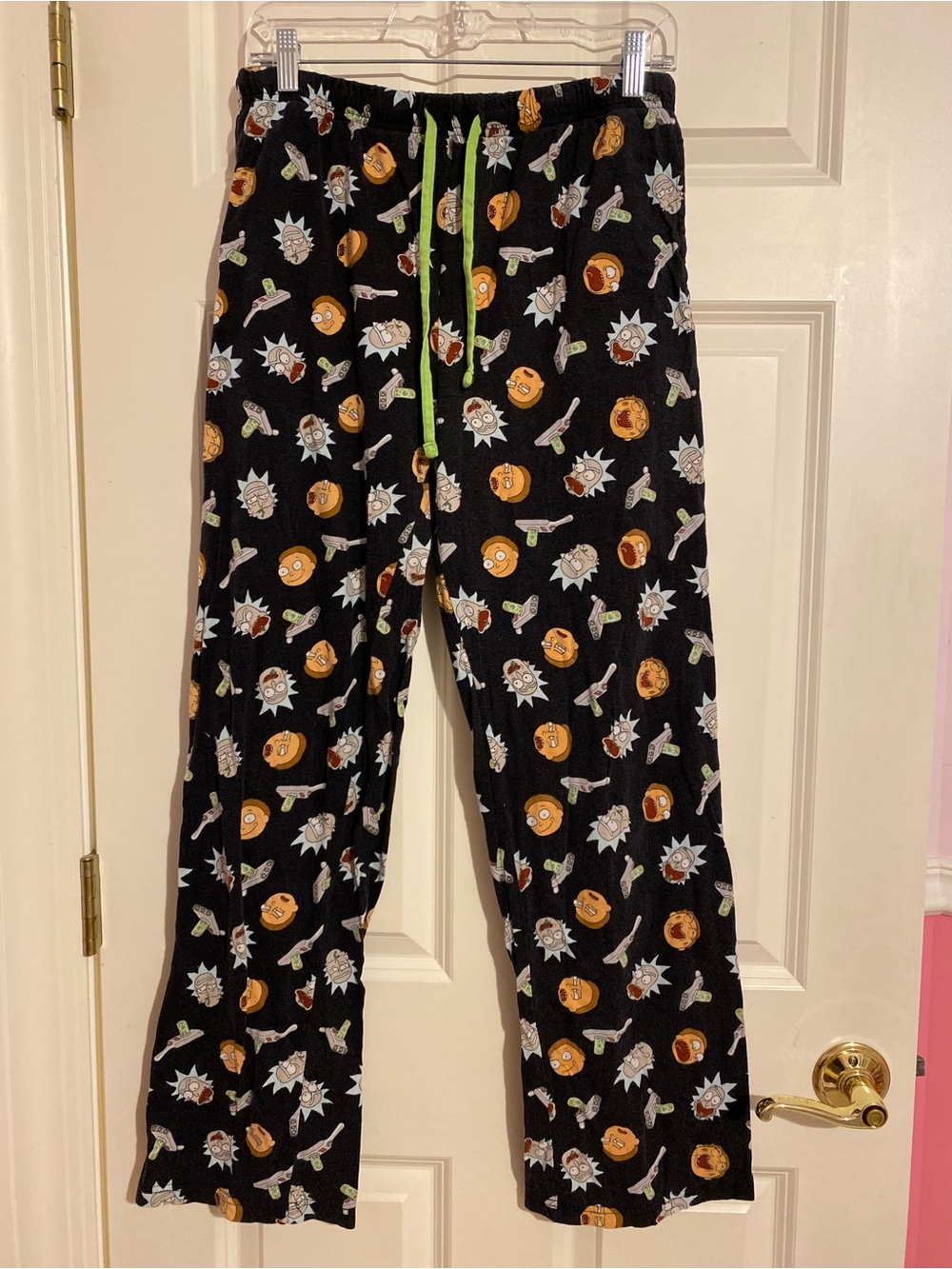 Rick and Morty mens drawstring pajama pants, size medium